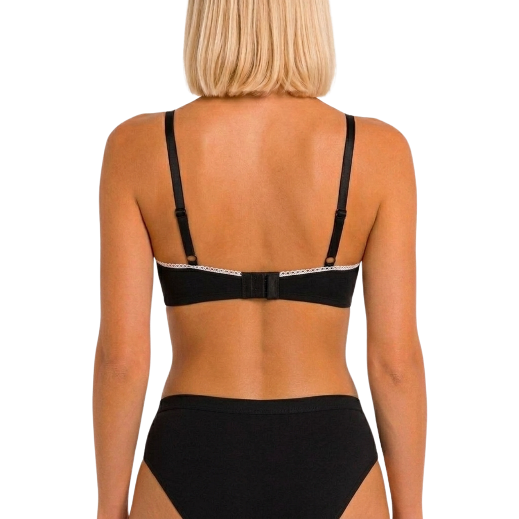 Organic Cotton Wireless Plunge Bralette