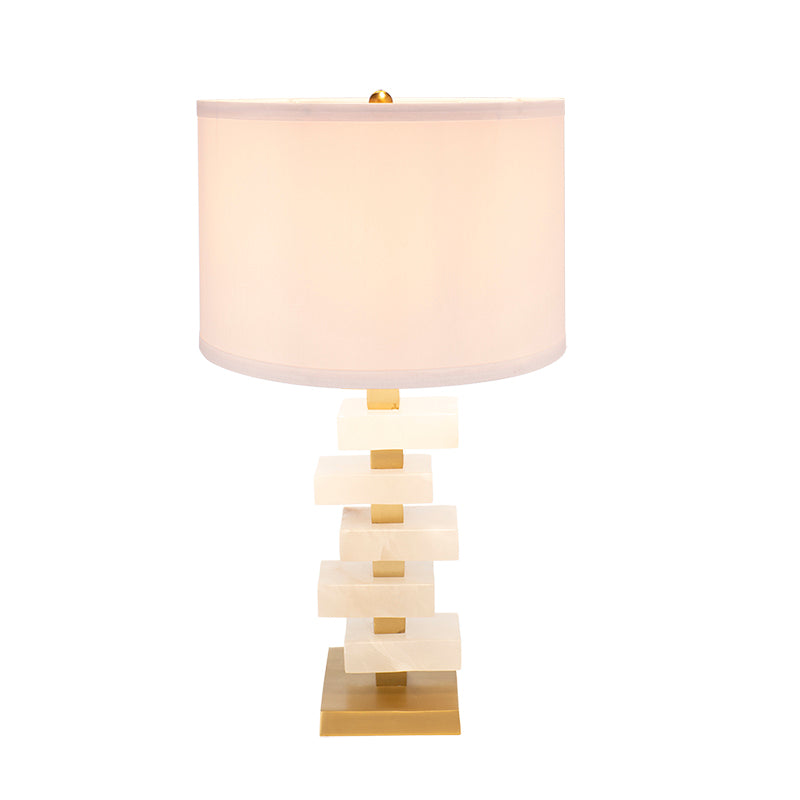 Sculptural Alabaster & Gold Table Lamp