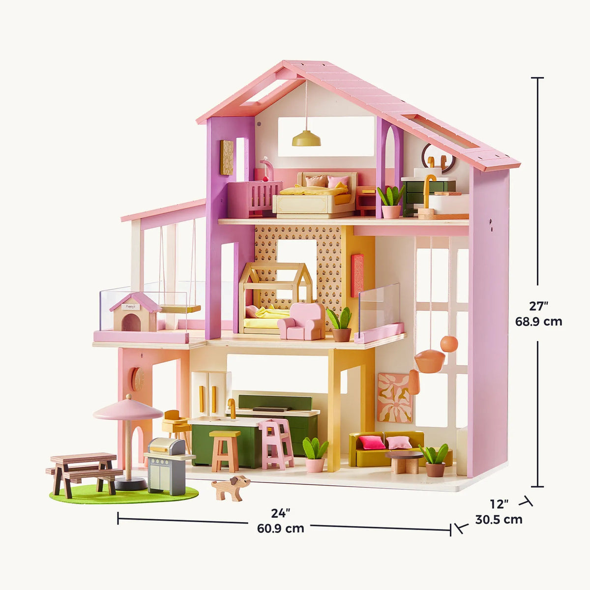Tiny Land® Sweetwood Edge Wooden Dollhouse