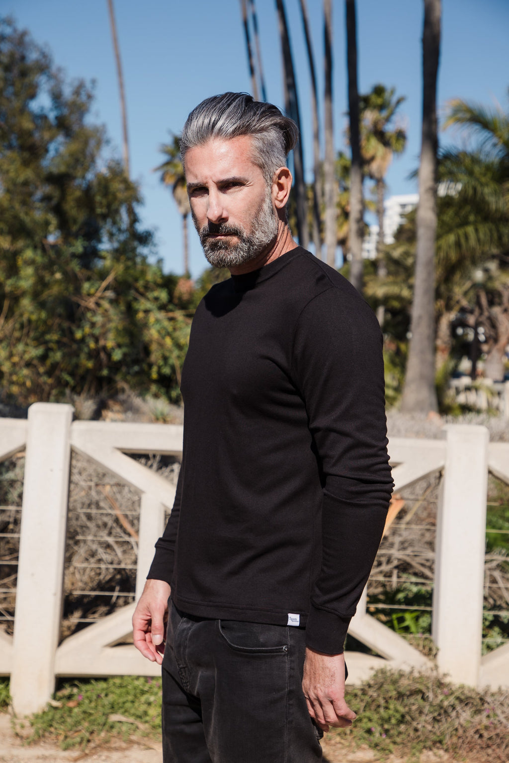 Men's Bamboo & Organic Cotton Long Sleeve Tee | Sustainable Essential | Spun Bamboo — Final Sale