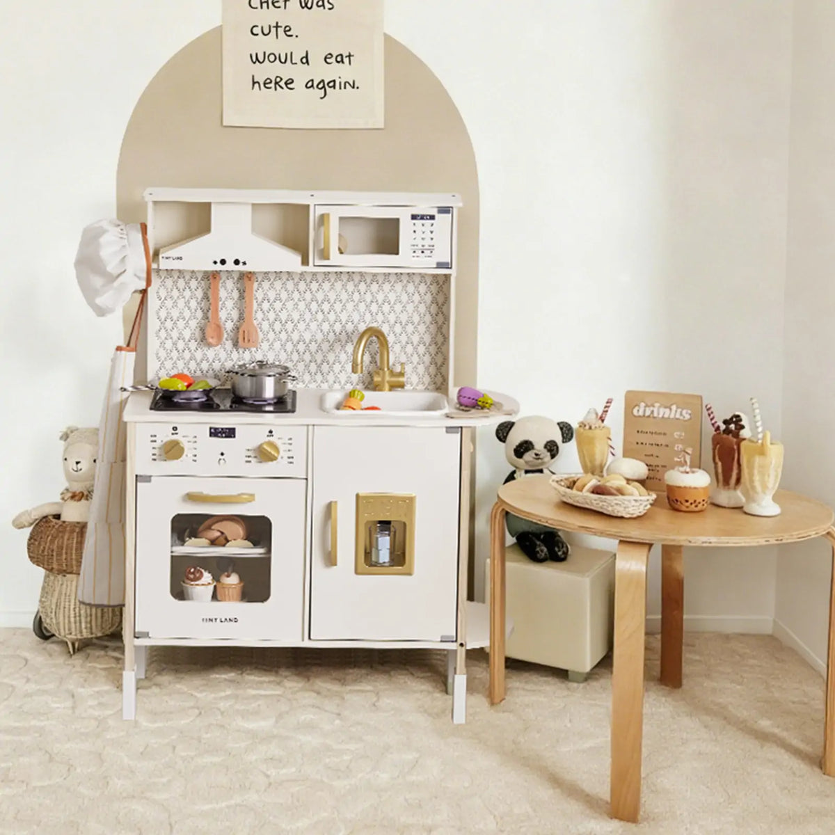 Tiny Land® PopJoy Adjustable Wooden Play Kitchen