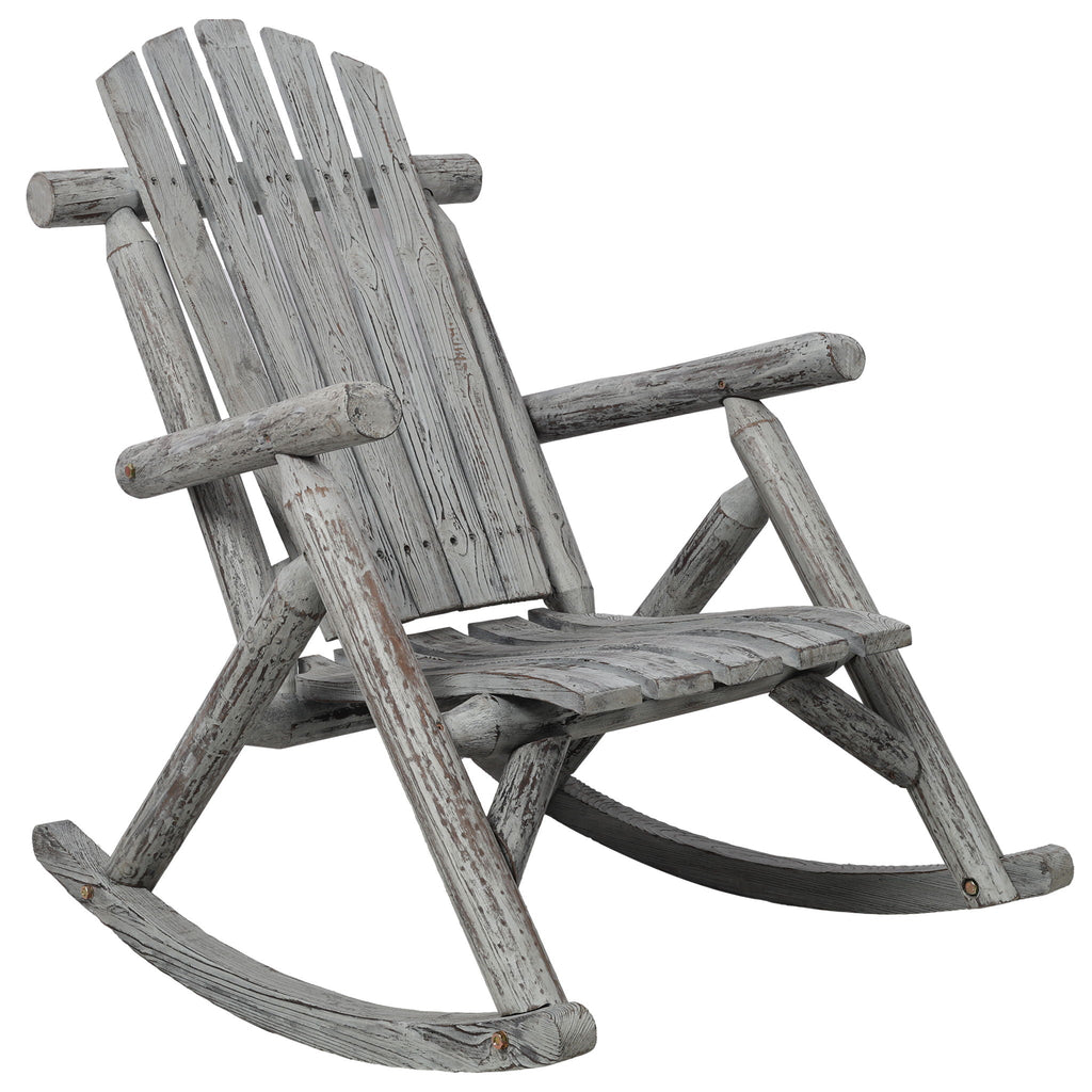Fir Wood Porch Rocking Chair