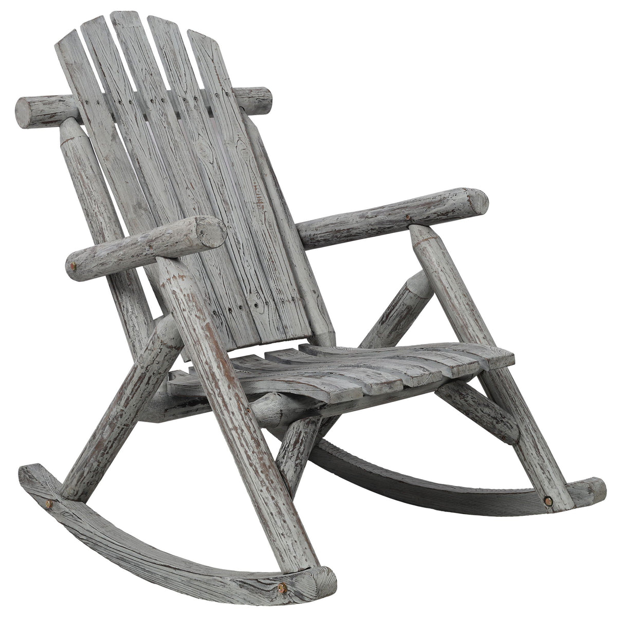 Fir Wood Porch Rocking Chair