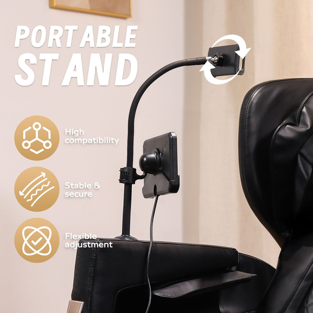 Zero-Gravity Massage Chair with Heated Footrest | Black