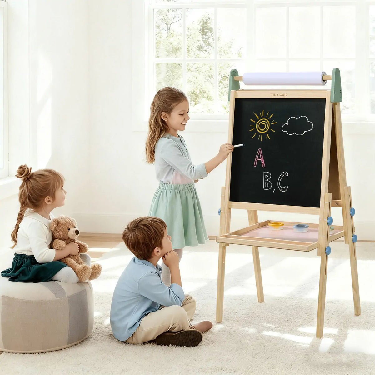 Tiny Land® Adjustable 3-in-1 Kids Art Easel