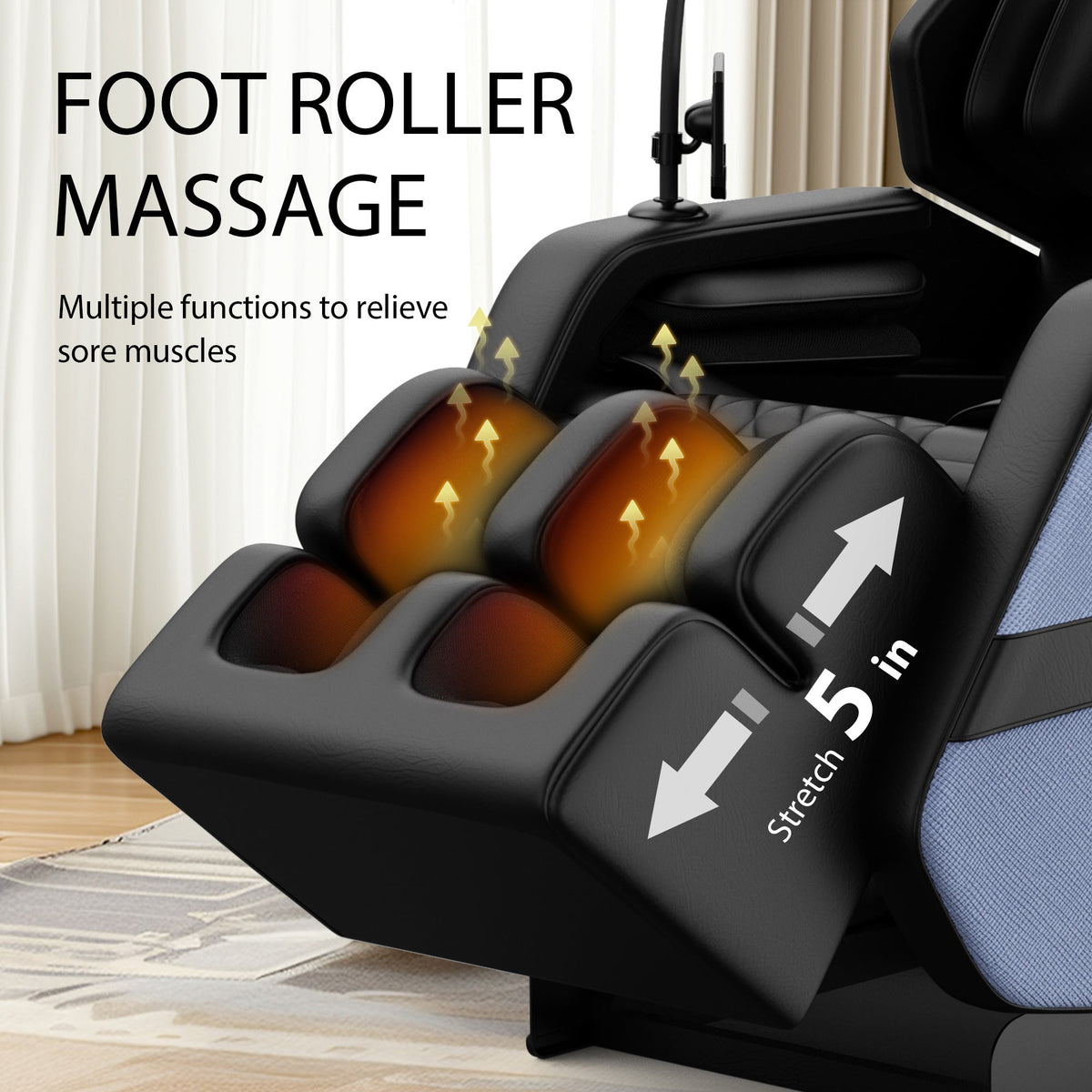 Massage Chair Recliner with Zero Gravity and Full Body Air Pressure - PU Leather