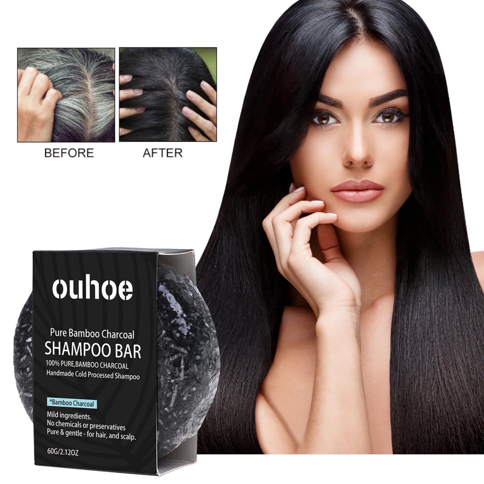 Organic Bamboo Charcoal Shampoo & Scalp Bar