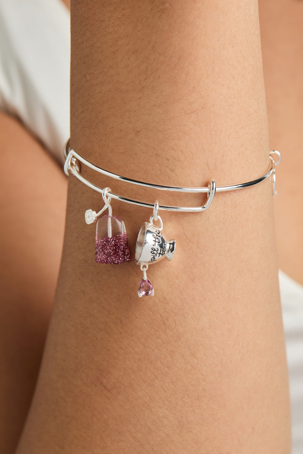 'Spill the Tea' Cup & Tea Bag Charm Bangle