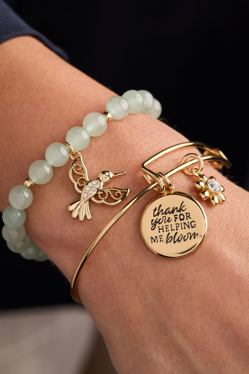 Hummingbird Gemstone Bolo Bracelet