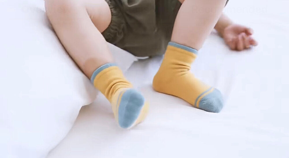 Autumn Leaves Organic Cotton Kids Socks | 5-Pair Set for Toddlers Ages 2-4
