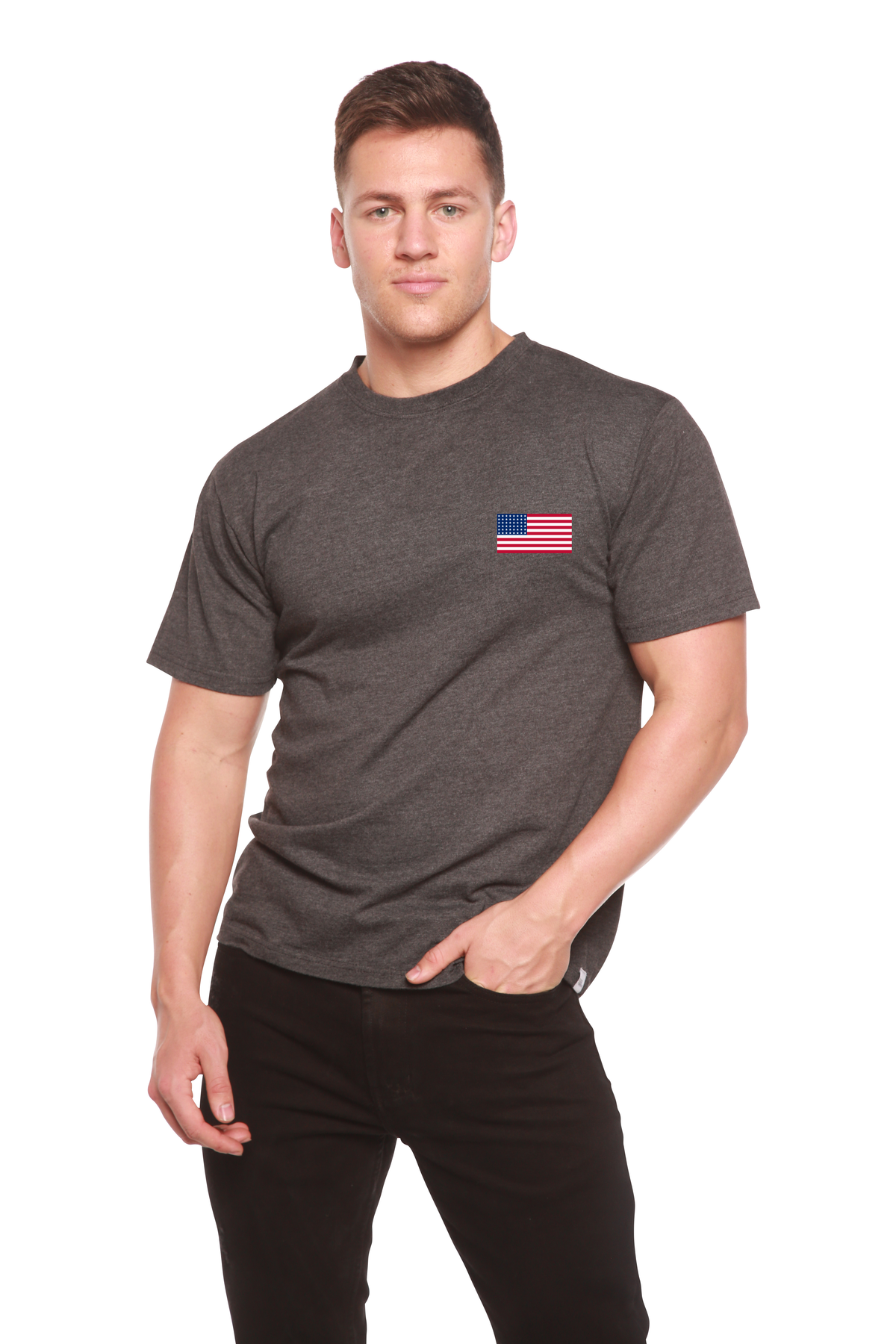 American Flag Bamboo Graphic T-Shirt | Men's Organic Cotton