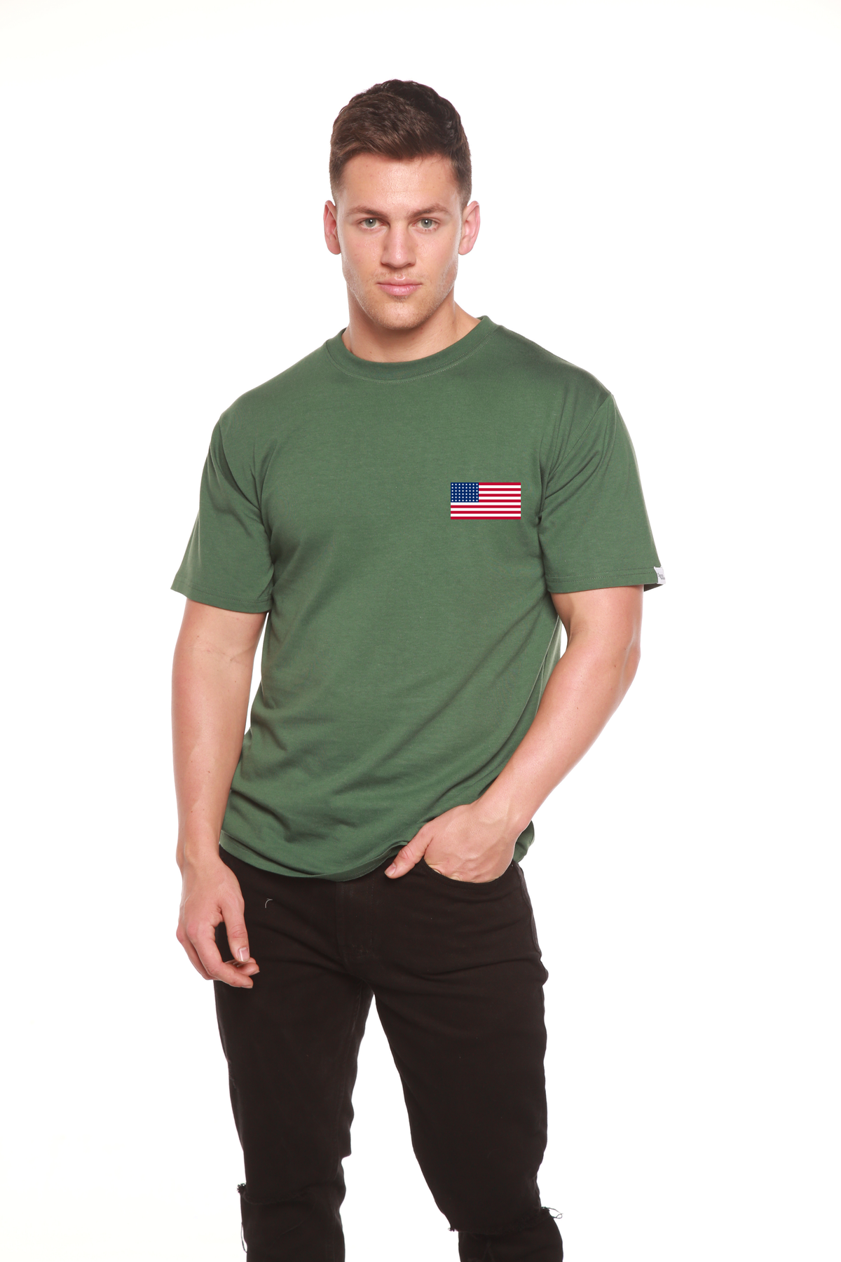 American Flag Bamboo Graphic T-Shirt | Men's Organic Cotton