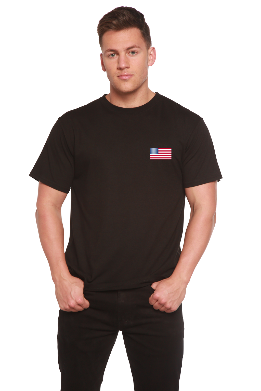 American Flag Bamboo Graphic T-Shirt | Men's Organic Cotton