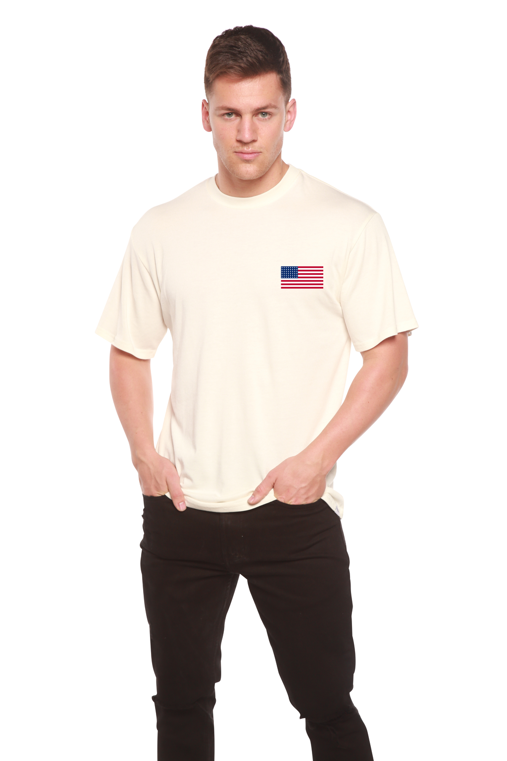 American Flag Bamboo Graphic T-Shirt | Men's Organic Cotton