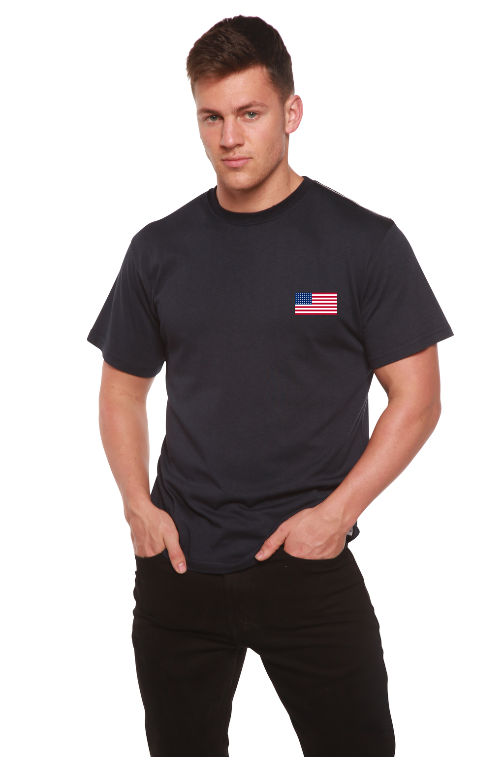 American Flag Bamboo Graphic T-Shirt | Men's Organic Cotton