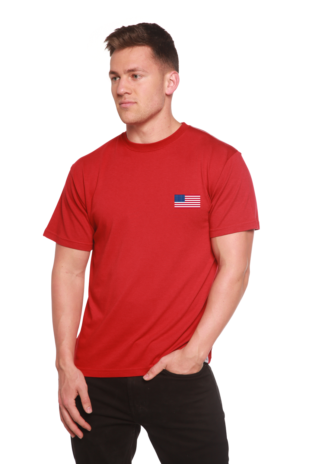 American Flag Bamboo Graphic T-Shirt | Men's Organic Cotton