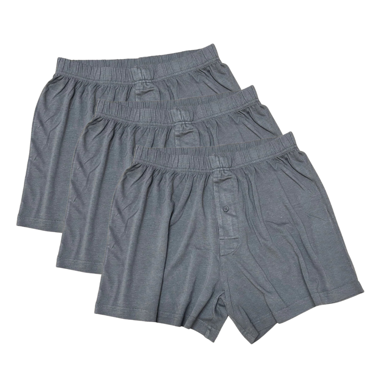 Men's Bamboo Boxer Shorts, 3-Pack | Charcoal Grey