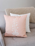 Agave Bloom Pink Linen Pillow, College Student Gift, Christmas Gift, Mother's Day Gift