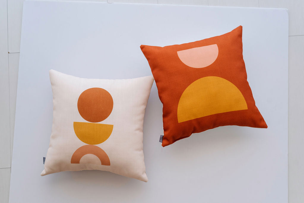Mod Geometric Linen Pillow, College Student Gift, Mother's Day Gift, Christmas Gift