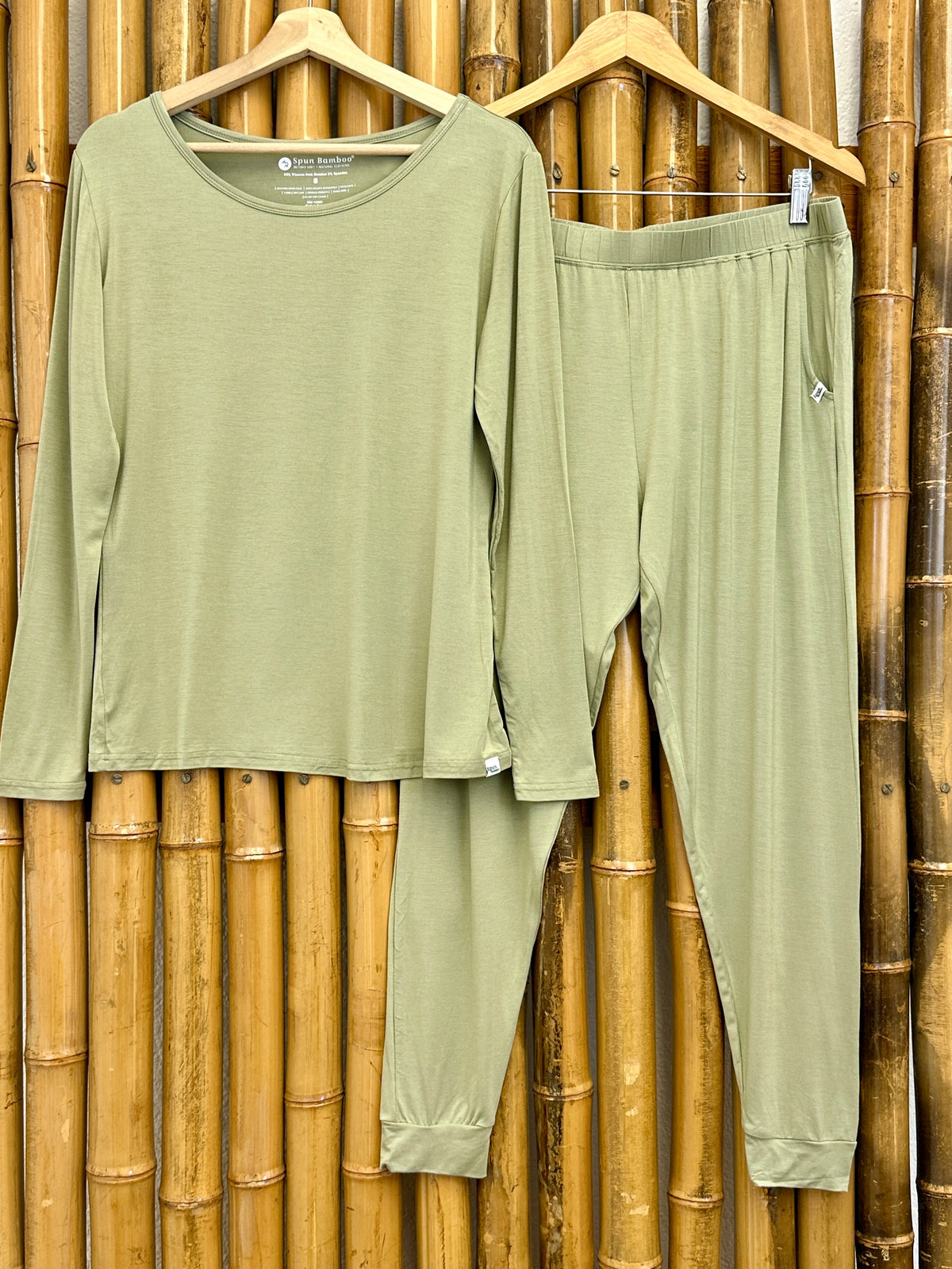 Spun Bamboo Women's Bamboo Viscose Lounge Set | Long Sleeve Top & Joggers