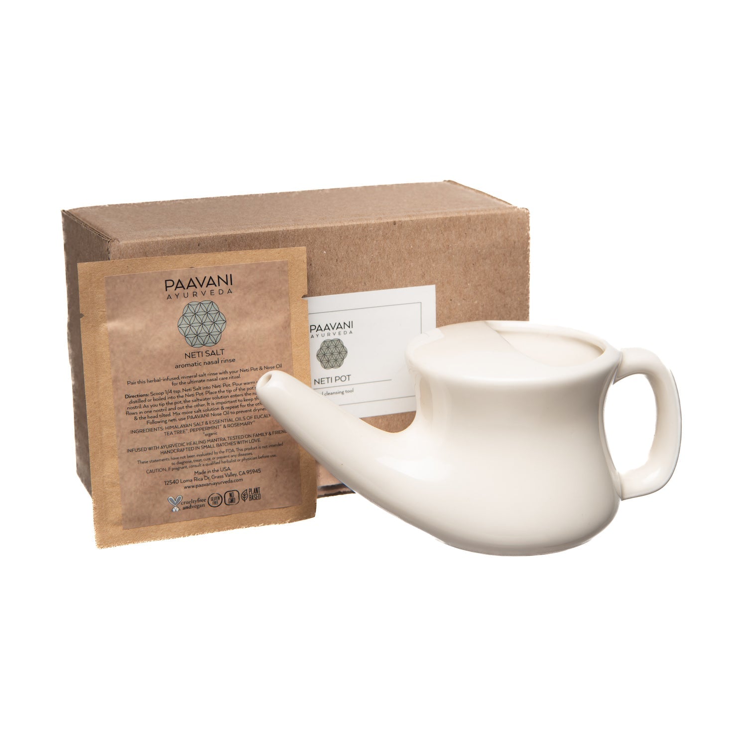 Ceramic Neti Pot | Ayurvedic Nasal Cleansing Tool
