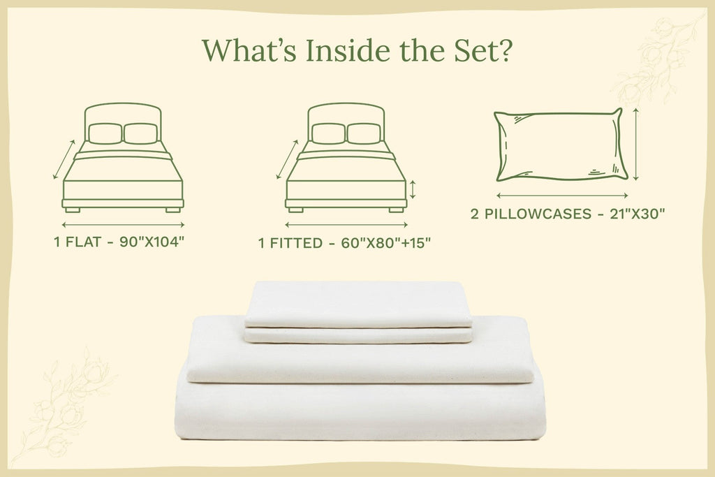 Organic Cotton Sateen Bed Sheet Set | GOTS Certified, Silky-Soft & Breathable | Organic Cotton Mart