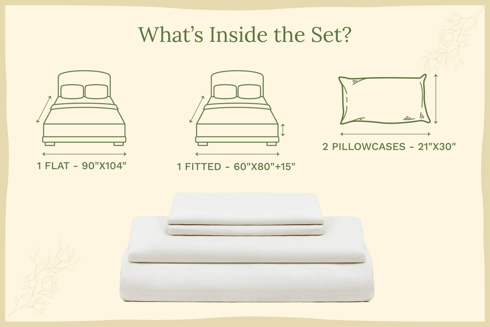 Organic Cotton Sateen Bed Sheet Set | GOTS Certified, Silky-Soft & Breathable | Organic Cotton Mart