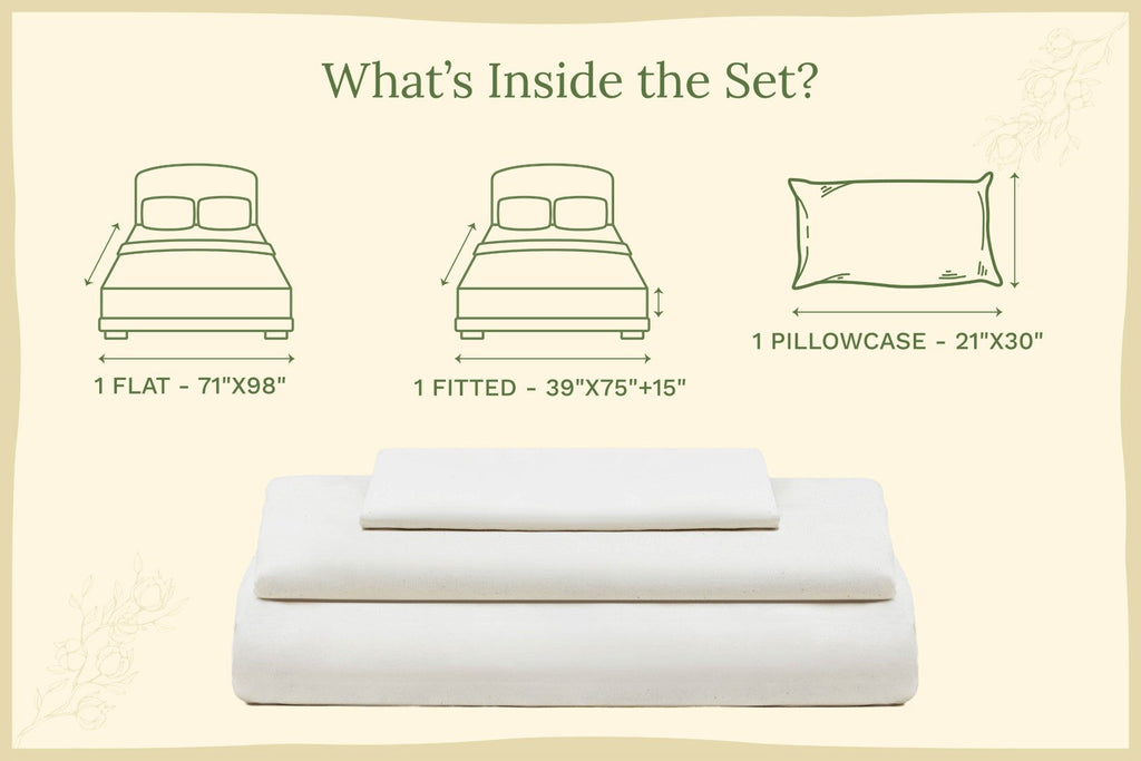 Organic Cotton Sateen Bed Sheet Set | GOTS Certified, Silky-Soft & Breathable | Organic Cotton Mart
