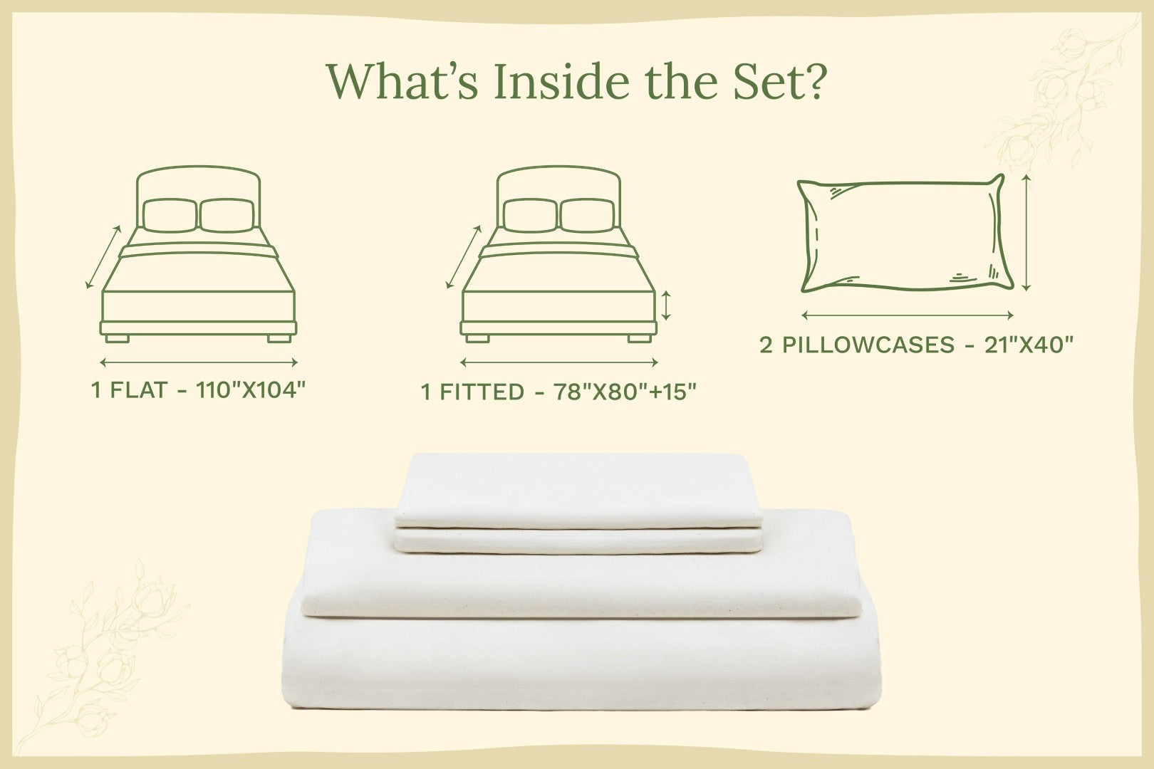 Organic Cotton Sateen Bed Sheet Set | GOTS Certified, Silky-Soft & Breathable | Organic Cotton Mart