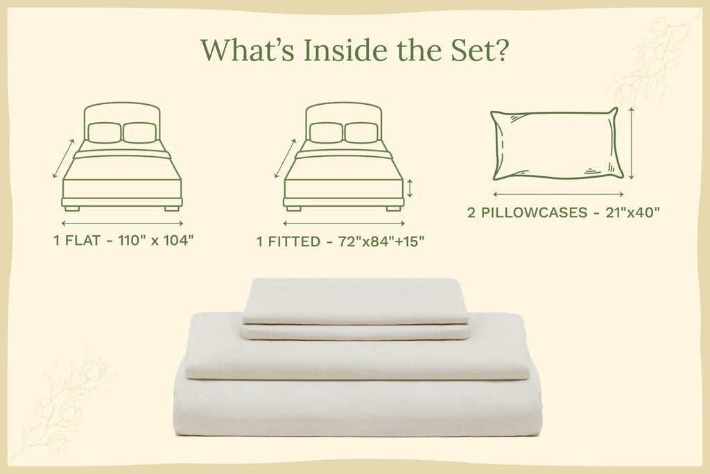 Organic Cotton Sateen Bed Sheet Set | GOTS Certified, Silky-Soft & Breathable | Organic Cotton Mart