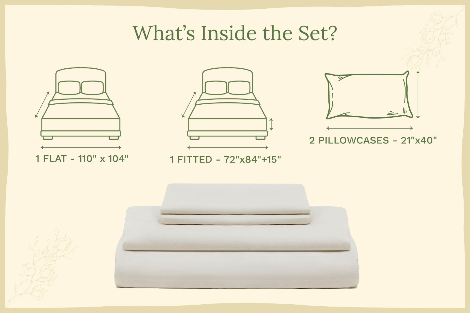 Organic Cotton Sateen Bed Sheet Set | GOTS Certified, Silky-Soft & Breathable | Organic Cotton Mart