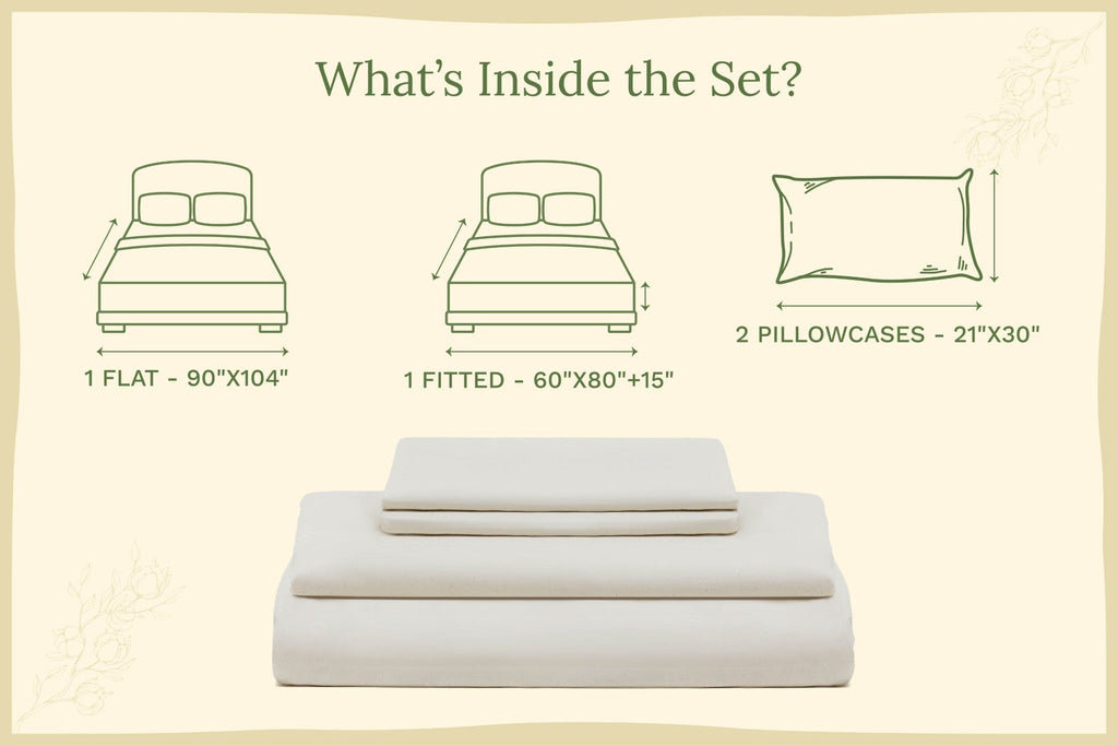 Organic Cotton Sateen Bed Sheet Set | GOTS Certified, Silky-Soft & Breathable | Organic Cotton Mart