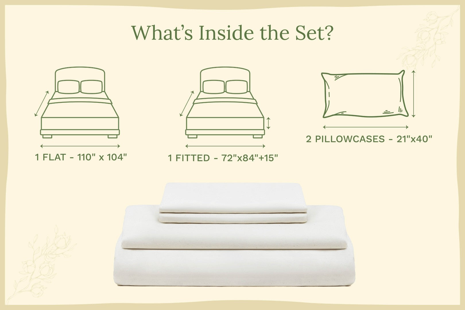 Organic Cotton Sateen Bed Sheet Set | GOTS Certified, Silky-Soft & Breathable | Organic Cotton Mart