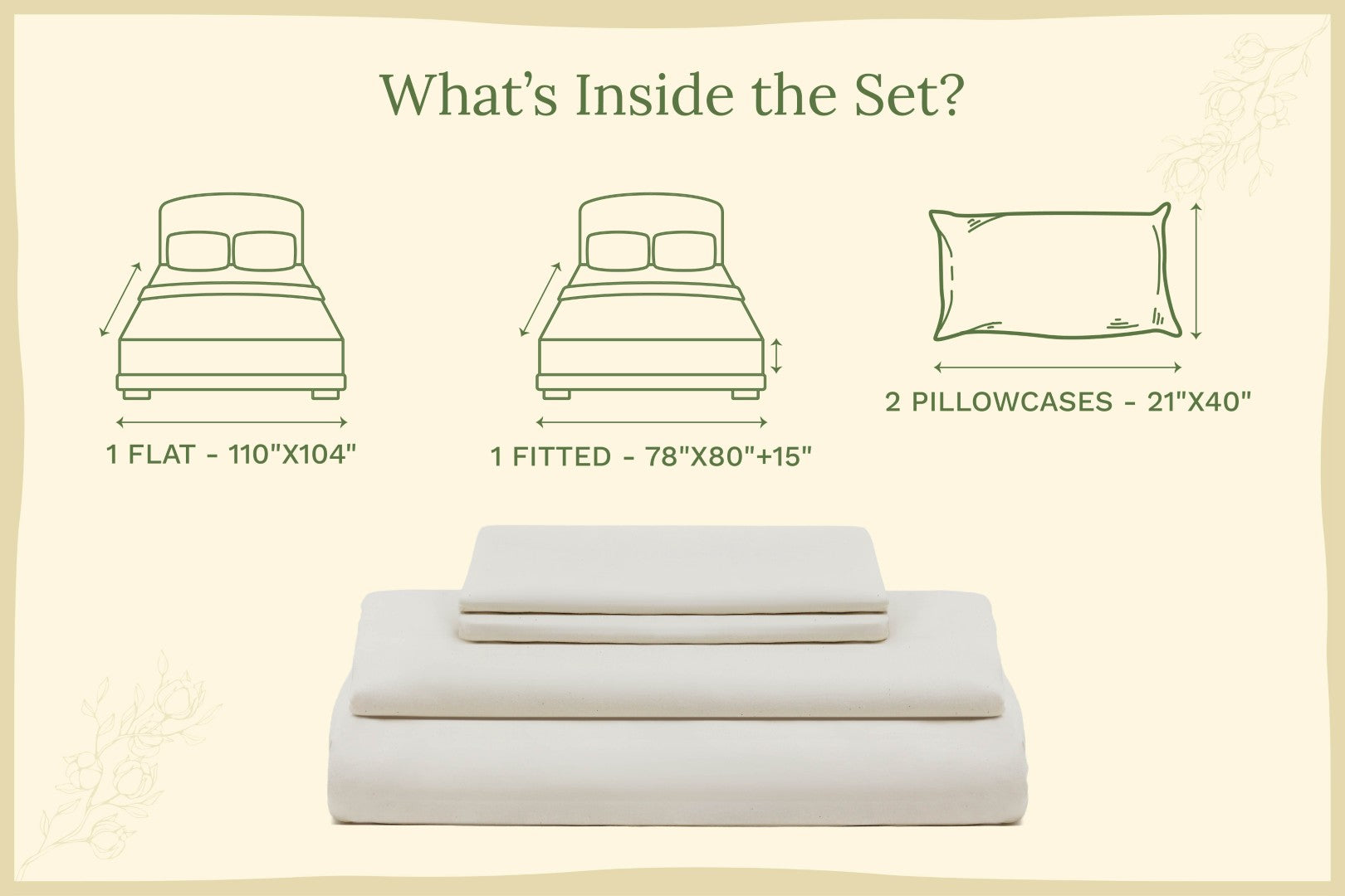 Organic Cotton Sateen Bed Sheet Set | GOTS Certified, Silky-Soft & Breathable | Organic Cotton Mart