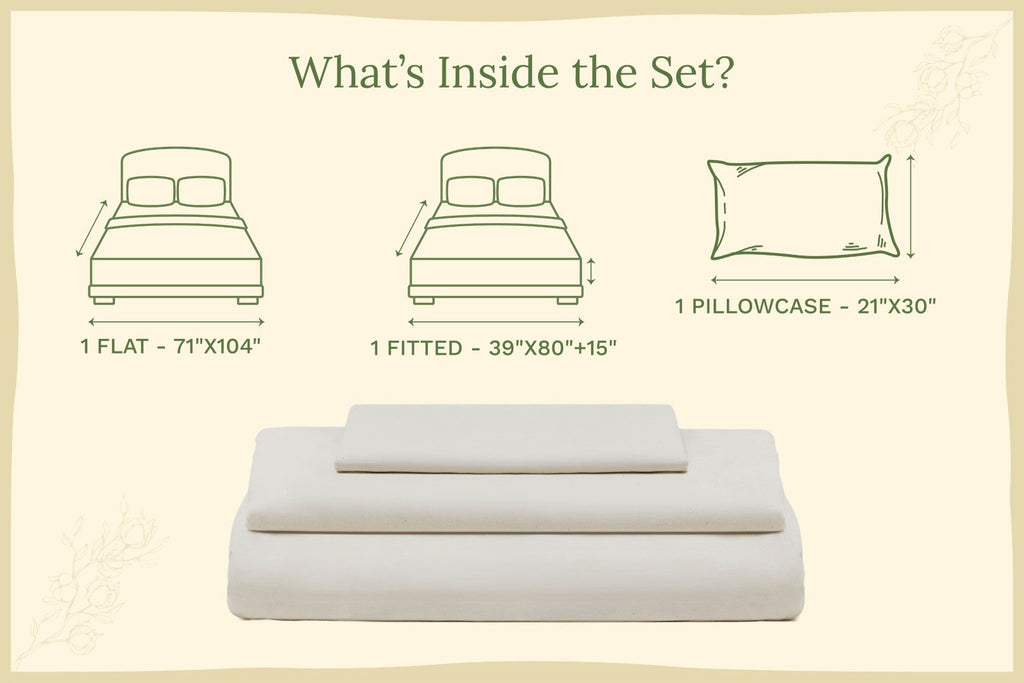 Organic Cotton Sateen Bed Sheet Set | GOTS Certified, Silky-Soft & Breathable | Organic Cotton Mart