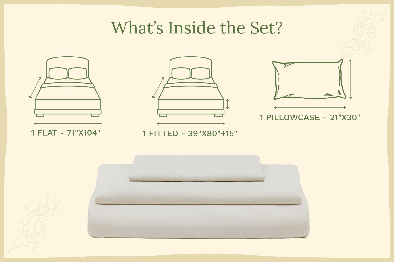 Organic Cotton Sateen Bed Sheet Set | GOTS Certified, Silky-Soft & Breathable | Organic Cotton Mart