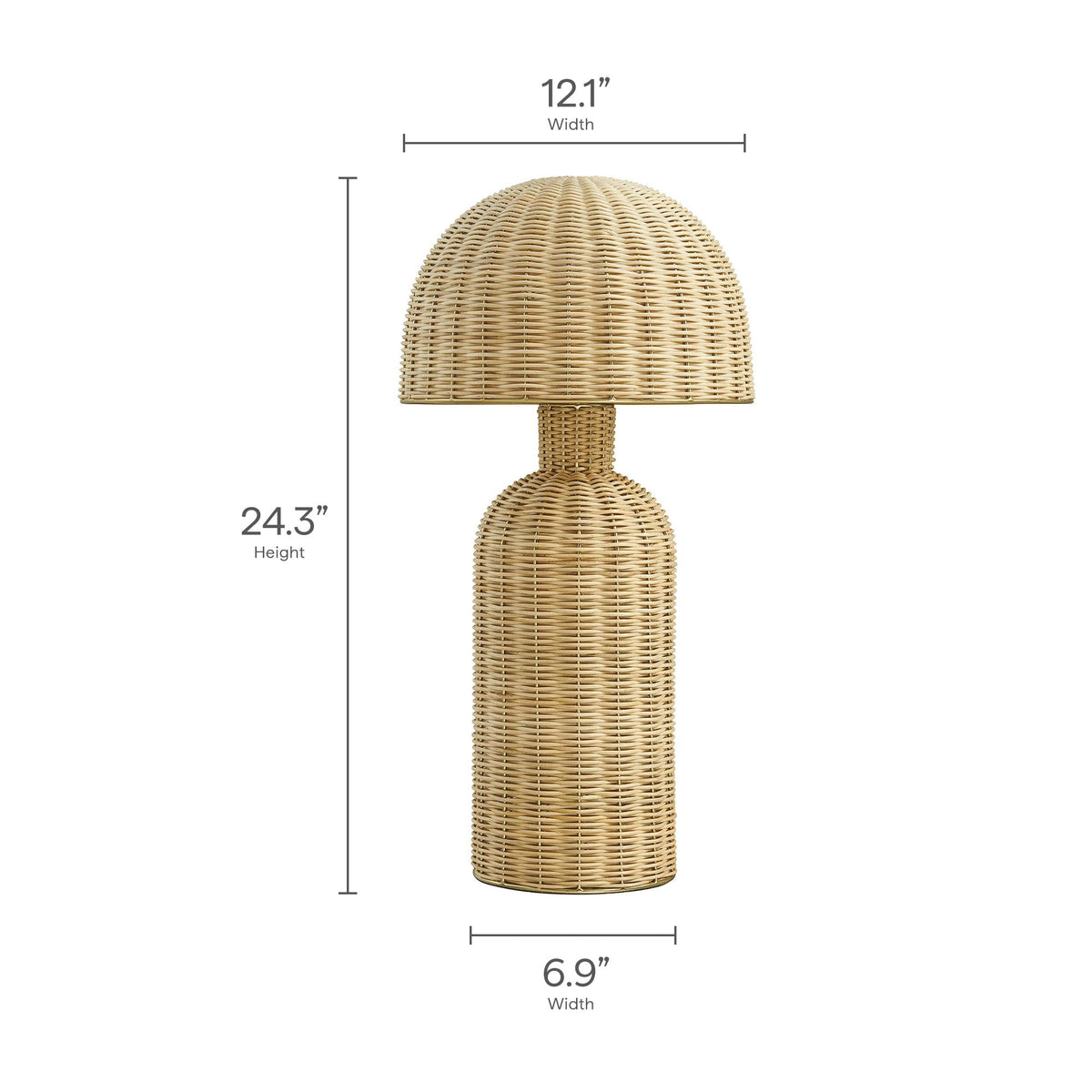 Briar Rattan Table Lamp by Modway