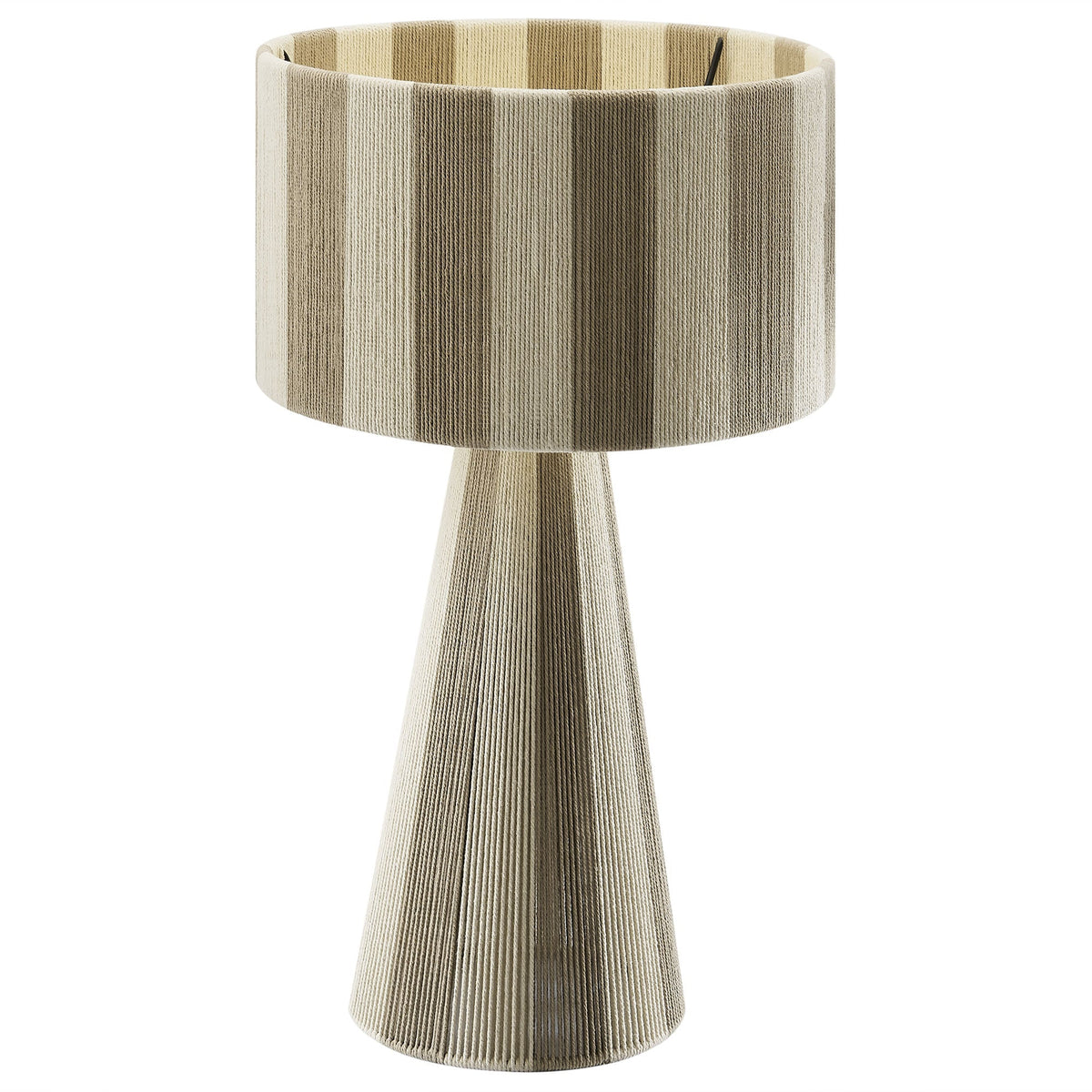 Renae Handwoven Cotton Thread Striped Table Lamp by Modway