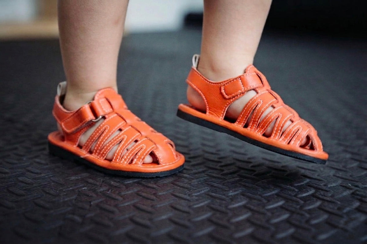 Sport Barefoot Sandals | Vegan Leather, Zero-Drop, Removable Sole | Kids Sizes 5-10