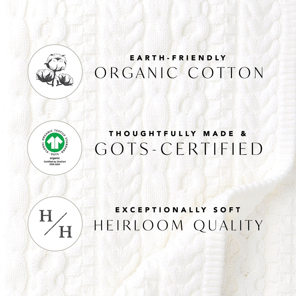 Organic Tipped Cardigan with Elbow Patches