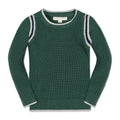 Boys’ Organic Cotton Crewneck Sweater – Collegiate Green