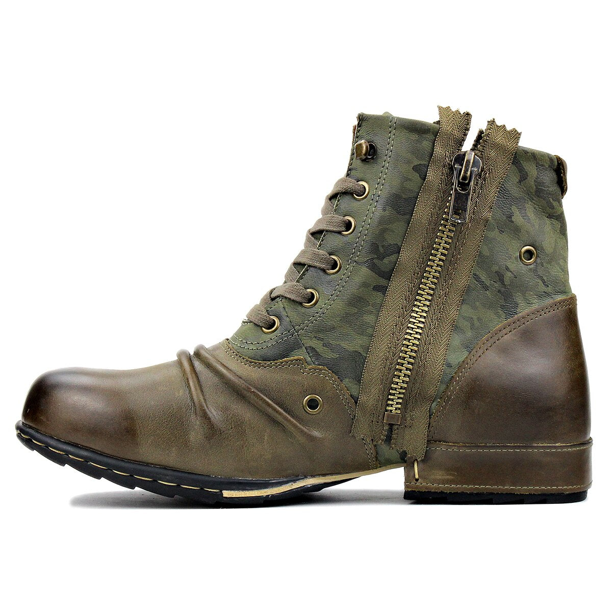OSSTONE Vintage Leather Chukka Boots | Green