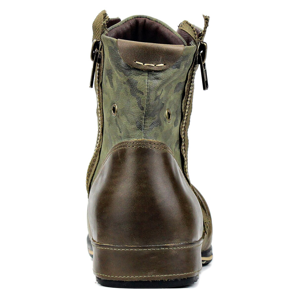 OSSTONE Vintage Leather Chukka Boots | Green