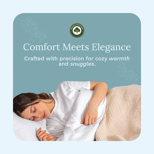 100% Pure Cotton Waffle Weave Blanket | All-Season | Chemical-Free