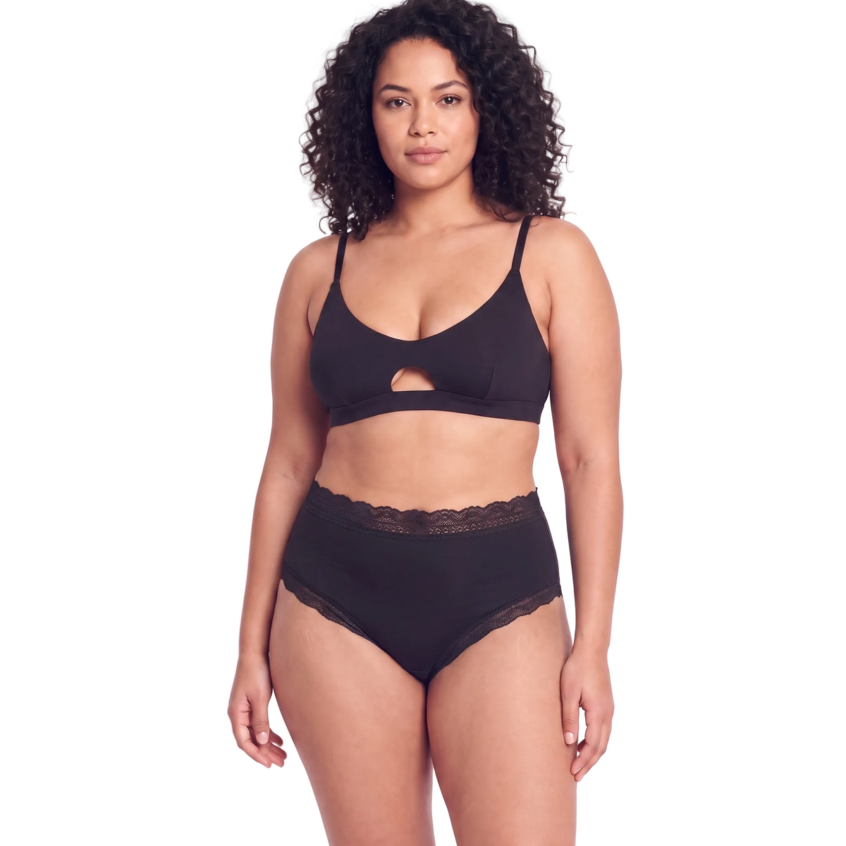 Organic Cotton Lace High-Rise Brief