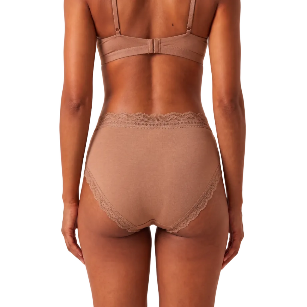 Organic Cotton Lace High-Rise Brief