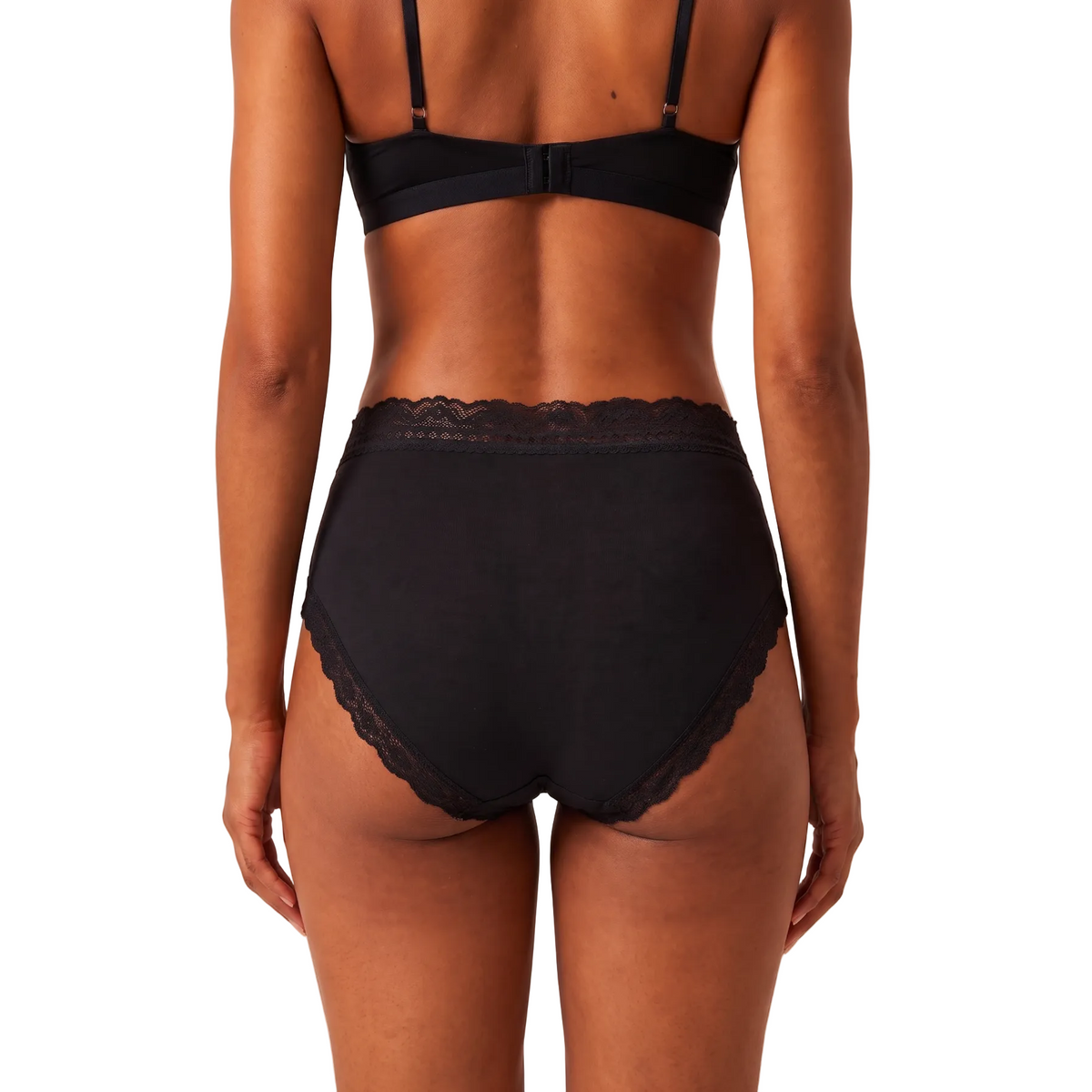 Organic Cotton Lace High-Rise Brief