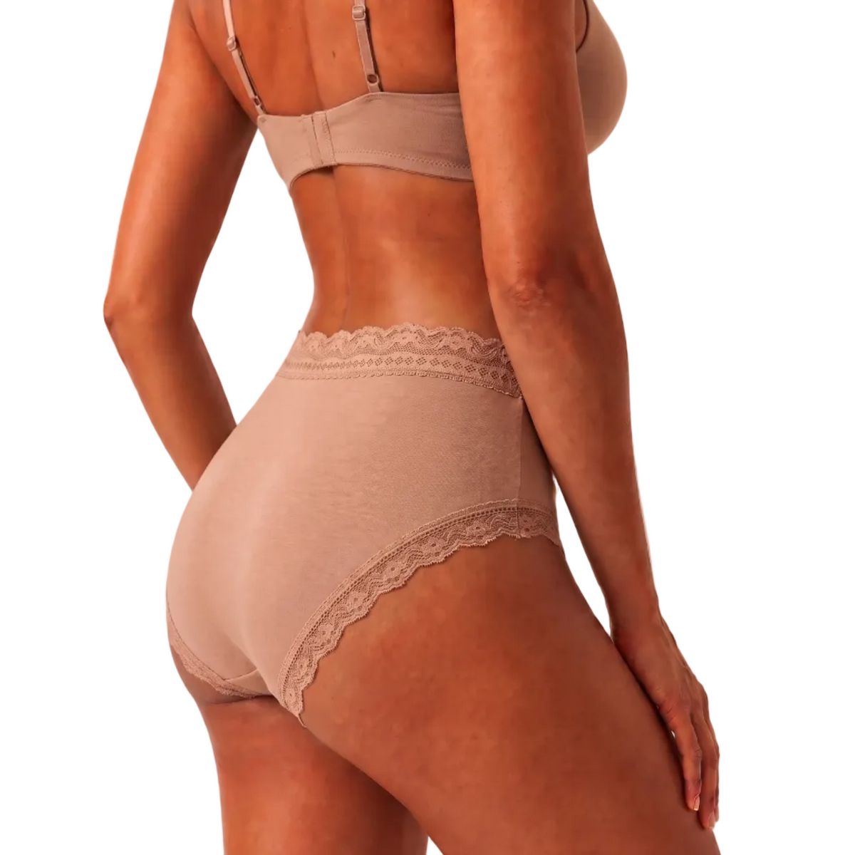Organic Cotton Lace High-Rise Brief