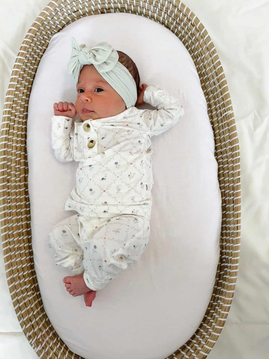 Vintage Blooms 2-Piece Henley Bamboo Pajamas | Soft Floral Kids PJ Set | Little Joy Co.