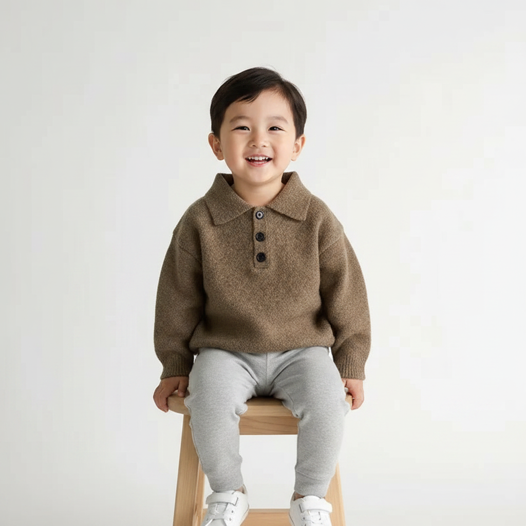 Organic Cotton Toddler Sweater | Relaxed Fit, Hypoallergenic, Made in Peru | Sizes 1T–4T